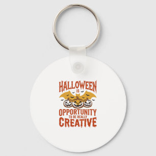 Halloween Creative Pumpkin Bat Vintage Vector Desi Key Ring