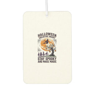 Halloween Creative Shirt Vintage Spooky Moon Art_1 Car Air Freshener