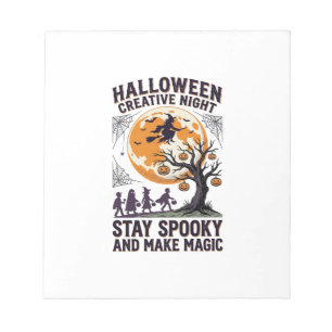 Halloween Creative Shirt Vintage Spooky Moon Art_1 Notepad