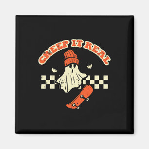 Halloween Creep It Real Ghost Skater Costume Men B Magnet