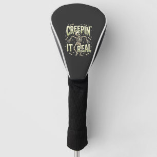 Halloween Creepin It Real Dancing Skeleton Design Golf Head Cover
