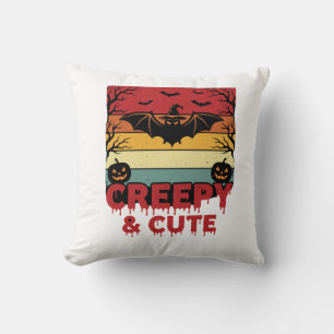 Halloween Creepy and Cute Vintage Bat Cushion