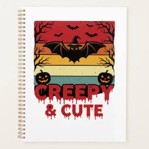 Halloween Creepy and Cute Vintage Bat Planner