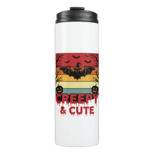 Halloween Creepy and Cute Vintage Bat Thermal Tumbler