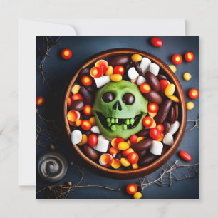 Halloween Creepy Candy Bowl Invitation