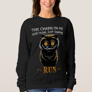Halloween, Creepy Cat Smiling, Cat Sweatshirt