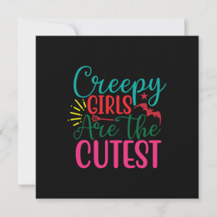 Halloween Creepy Girls Are The Cutest Birthday Invitation