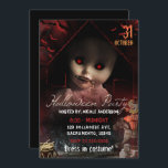 Halloween Creepy Haunted Doll Party Invitation<br><div class="desc">Halloween Creepy Haunted Doll Party Invitations</div>