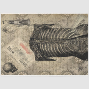 Halloween Creepy Human Anatomy Vintage Ephemera Tissue Paper
