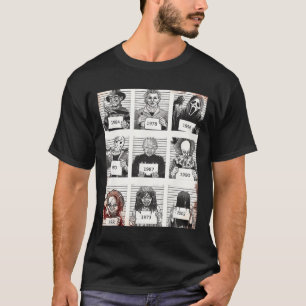 Halloween Creepy Legends Killer Mugshots Horror Fa T-Shirt
