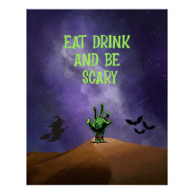 Halloween Creepy Poster Display 