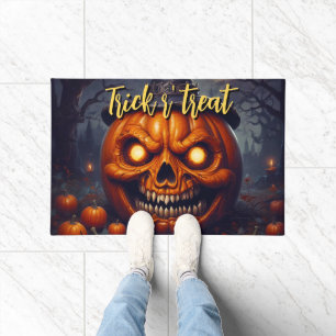 Halloween Creepy Pumpkin Fullmoon Doormat