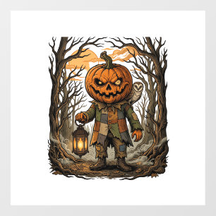 Halloween Creepy Pumpkin Scarecrow Lantern Owl Hau