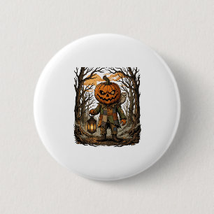 Halloween Creepy Pumpkin Scarecrow Lantern Owl Hau 6 Cm Round Badge