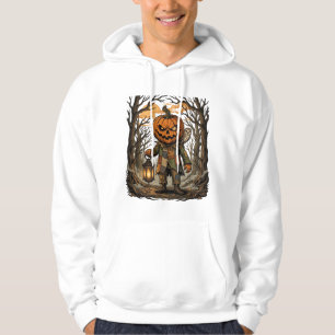 Halloween Creepy Pumpkin Scarecrow Lantern Owl Hau Hoodie