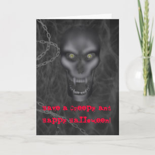 Halloween - Creepy Skull Postcard, Greeting cards