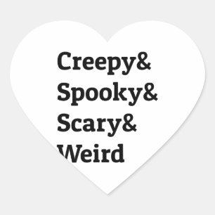 Halloween Creepy Spooky Scary Weird Heart Sticker