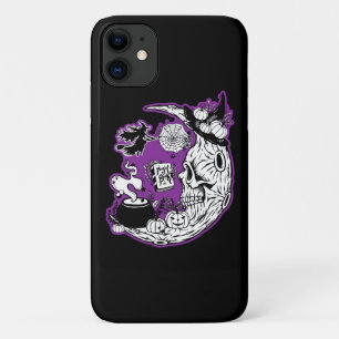 Halloween Crescent Moon Witch Skull Case-Mate iPhone Case