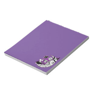 Halloween Crescent Moon Witch Skull Notepad
