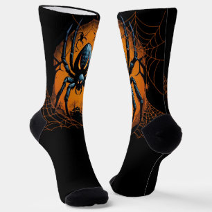 Halloween Crew Socks Araignée