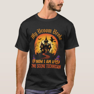Halloween Crime Scene Technician Witch Humour Desi T-Shirt