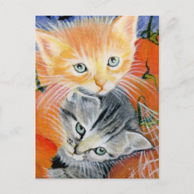 halloween critters kitties postcard (Front)