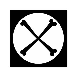 Halloween cross bones rubber stamps