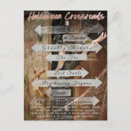 Halloween CrossRoads  Postcard