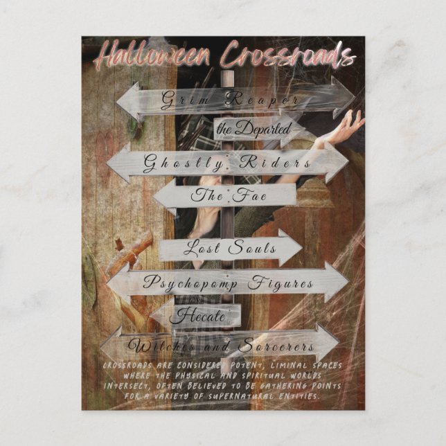 Halloween CrossRoads  Postcard (Front)