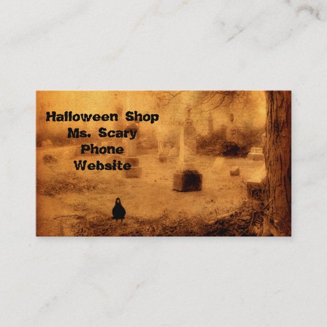 Halloween Crow Business Card (Front)