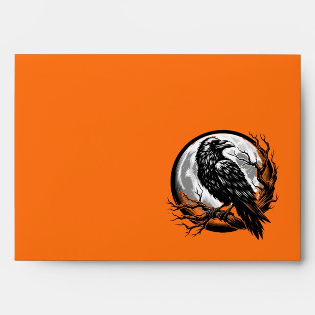Halloween Crow Raven Envelope (Front)