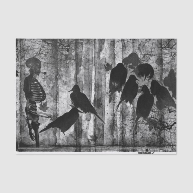 HALLOWEEN CROW Tissue Paper (Front)