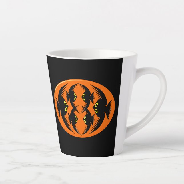 Halloween Crows Latte Mug (Right)