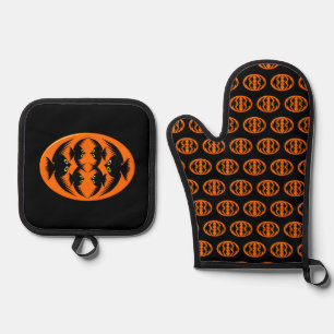 Halloween Crows Oven Mitt & Pot Holder Set