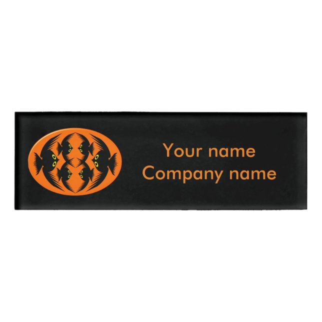 Halloween Crows Personalised Name Tag (Front)