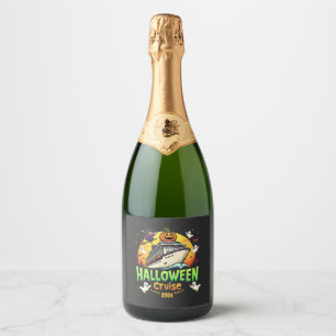Halloween Cruise 2024 Spooky Cruisng Familly Trip Sparkling Wine Label
