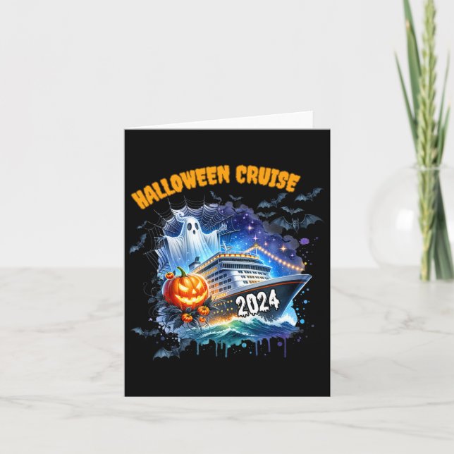 Halloween Cruise Ghost 2024 Matching Family Boo Cr Card (Front)