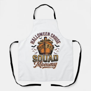 Halloween Cruise Mommy Vintage Ship Squad Design_1 Apron