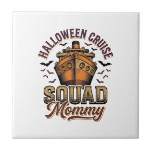 Halloween Cruise Mommy Vintage Ship Squad Design_1 Tile