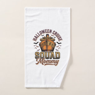 Halloween Cruise Mummy Vintage Ship Squad Design_1 Hand Towel