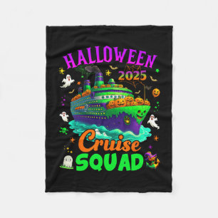 Halloween Cruise Squad 2025 Matching Cruising Crew Fleece Blanket