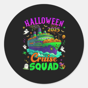 Halloween Cruise Squad 2025 Matching Cruising Crui Classic Round Sticker