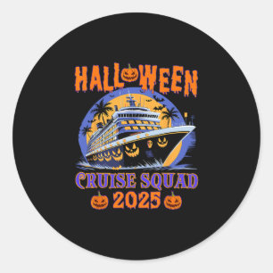 Halloween Cruise Squad 2025 Spooky Pumpkin Cruise Classic Round Sticker