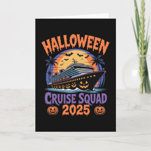 Halloween Cruise Squad 2025 Spooky Vacation Party Card