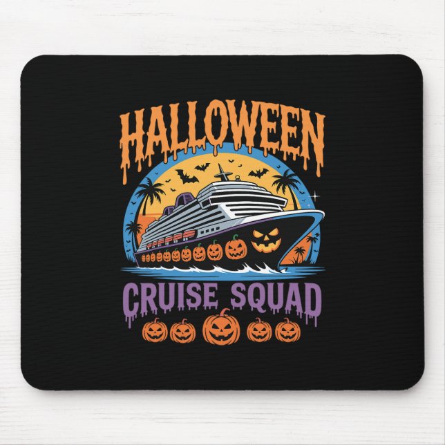 Halloween Cruise Squad Matching Group Spooky Trave Mouse Pad (Front)