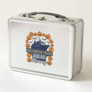Halloween Cruise Squad Mummy Ship Pumpkins Bats_1 Metal Lunch Box