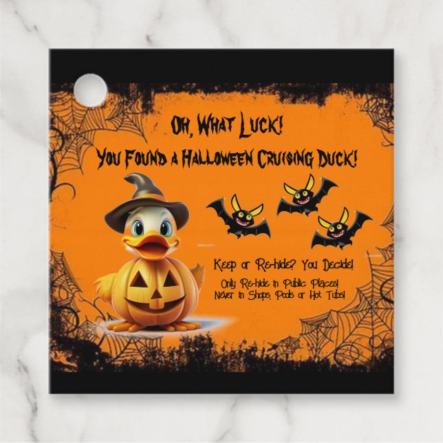 Halloween Cruising Duck Tags (Front)