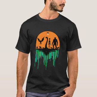 Halloween Cryptid Cat Alien Birthday Kids T-Shirt