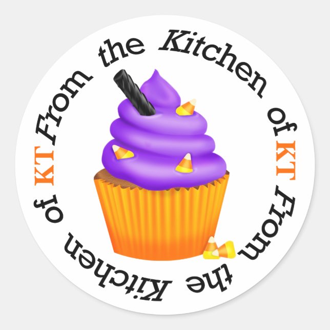 Halloween Cupcake Kitchen Sticker - SRF (Front)