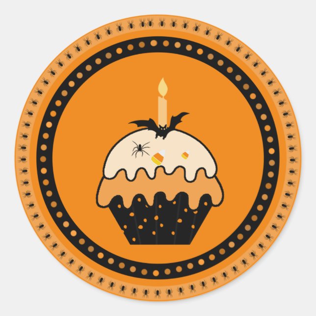 Halloween Cupcake Stickers (Front)